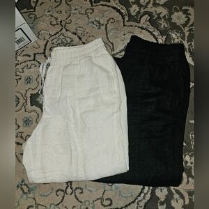 2 Pairs Athleta Linen Pants SZ L